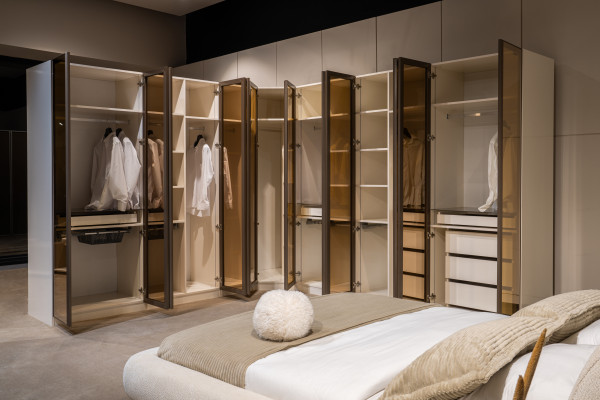 Moderne Schlafzimmer Garnitur Doppelbett Kleiderschrank 2x Nachttische