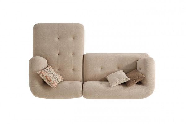 Moderne Beige L-Form Designer Couch Wohnzimmer Sitzsofa Edle Eckcouchen