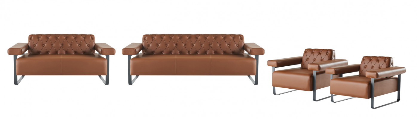 Chesterfield Couch Knöpfe Sofas 4tlg 3-Sitzer 2-Sitzer Sessel Modern