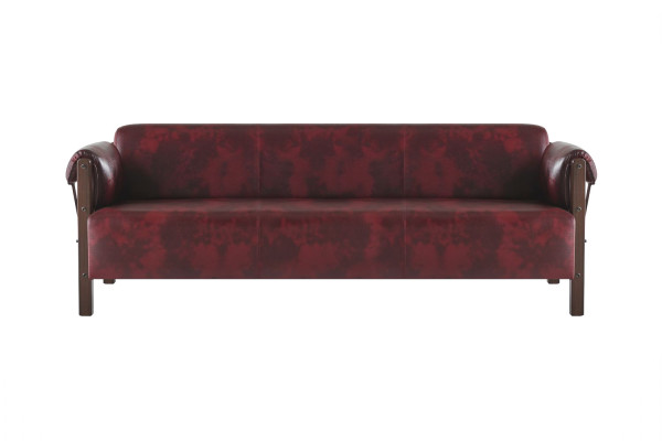 Couch Ledesofas 3-Sitzer 2-Sitzer Bordeaux Modern Stil Leder Holz Set