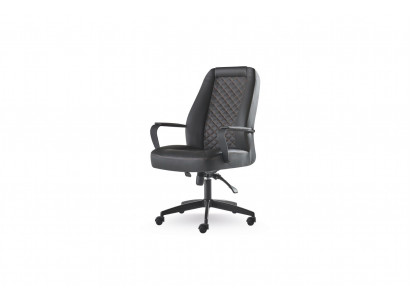 Bürostuhl Schwarz Drehsessel Modern Arbeitszimmer Mit Rollen Ledersessel