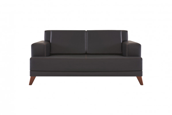 Modernnes Sofa-Set Ledersofas Schwarz 3-Sitzer 2-Sitzer Polster Kissen