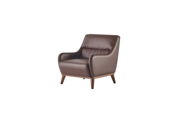Sitzmöbel Sessel Braun Set Klassich 1-Sitzer Lehnsessel Leder Holz