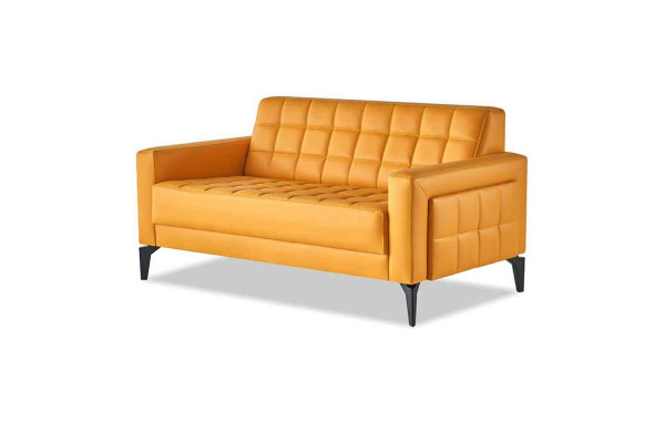 Sofa-Set Ledersofas Modern Gelb Chesterfield 3-Sitzer 2-Sitzer Sessel