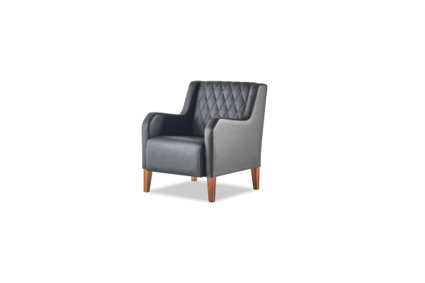 Ledersofas Sofagarnituren-Set 3-Sitzer Sessel Schwarz Leder Holz Modern