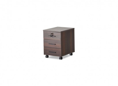 Kommode Schubladen Arbeitszimmer Modern Rollen Rechteckig Form Braun