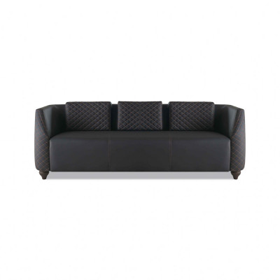Komplett-Set 3-Sitzer 2-Sitzer Sessel Couchtisch Ledersofas Leder Holz