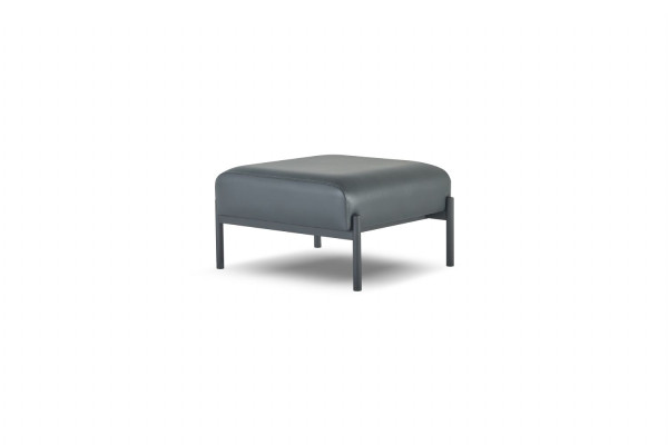 Sitzmöbel Ledersofas Art Deco Edelstahl Schwarz Gelb 3-Sitzer Hocker Set