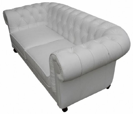 Chesterfield Textil Sofa Leder Stoff Couch 3 Sitzer Sofagarnitur Ledersofa NEU