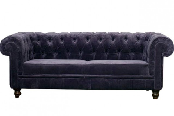 Edle Designer Chesterfield Sofa Polster Couch Sitz Textil Stoff Garnitur Samt