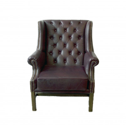 Chesterfield Ohrensessel Sessel Couch Relax Polster Designer Couchen Neu KINGS3