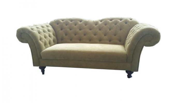 Chesterfield Samt Stoff Textil Sofa Couch Polster 3 Sitz Klassische Couchen Neu