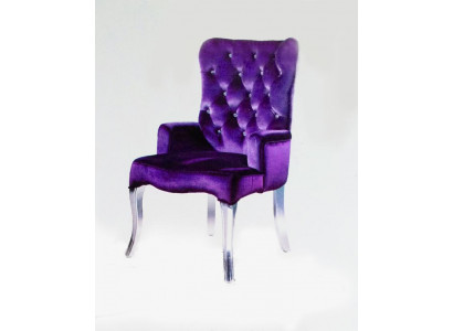 Designer Sessel Samt Sofa Lounge Club Sofa mit Kristallsteinen Stuhl Stühle Neu