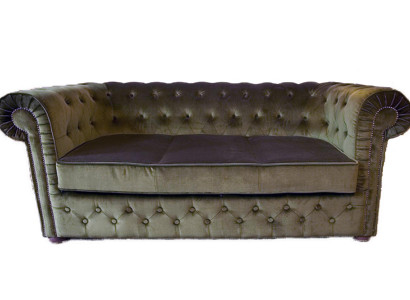 Chesterfield Samt Textil Sofa Couch Sofa Designer Garnitur Polster Sofas Neu