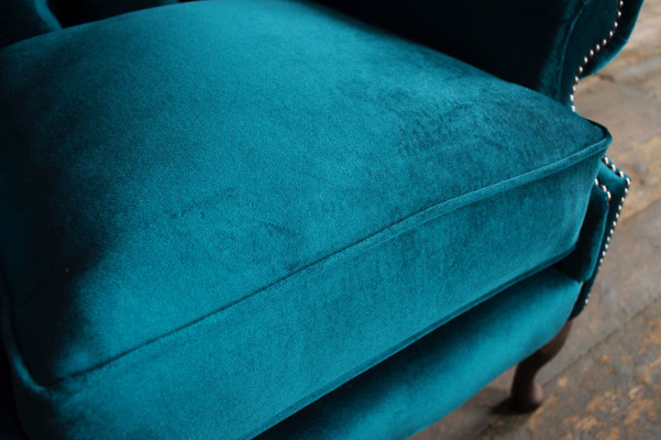 Ohrensessel Sessel Fernseh Design Polster Sofa Couch Chesterfield Textil Neu 347