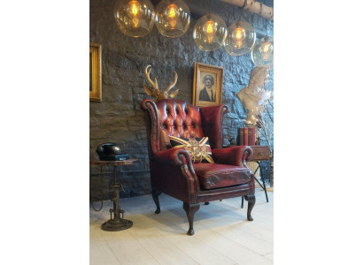 Ohrensessel Sessel Fernseh Design Polster Sofa Couch Chesterfield Textil Neu 342