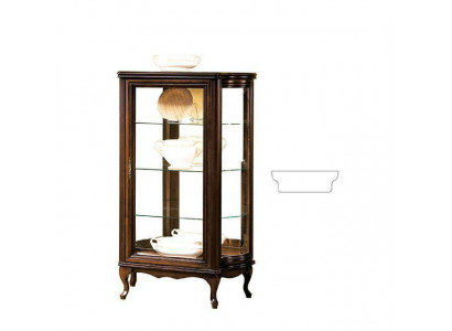 Klassische Vitrine Schrank Italienische Möbel Vitrinenschrank Vitrinen Neu WW3-4