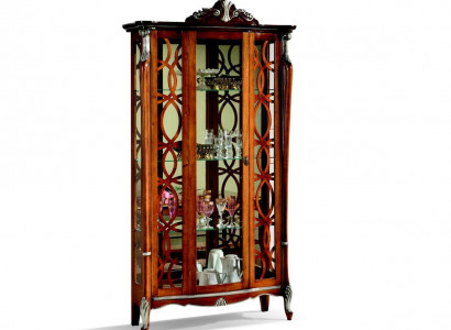 Italienische Möbel Luxus Design Holz Klassische Barock Regal Glasschrank Virtrinen