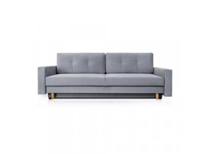 Komfortables und funktionales ausziehbares 3-Sitzer-Sofa in hellgrauer Farbe im modernen Stil