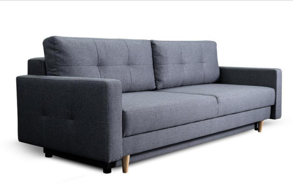 Stil, Strenge und Komfort sind die Hauptvorteile dieses komfortablen und praktischen ausziehbaren 3-Sitzer-Sofas 