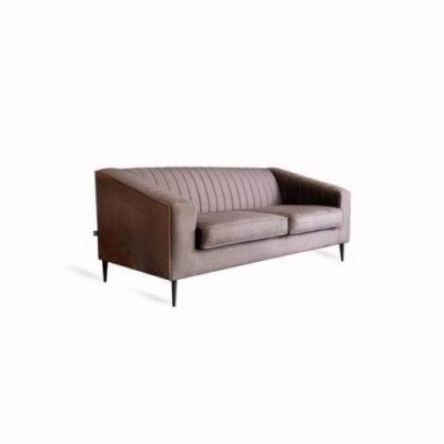 Sofa 2 Sitzer Braun Sofas Sitz Wohnzimmer Modern Design Polster Stoff Elegantes