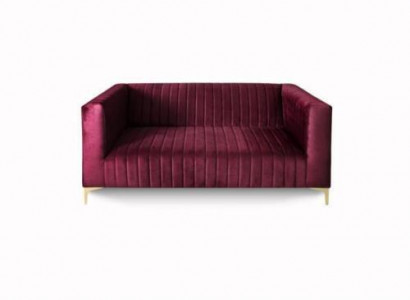 Stilvolles mega-bequemes 2-Sitzer-Sofa in Lila wird zu einem hellen Akzent in Ihrem Interieur