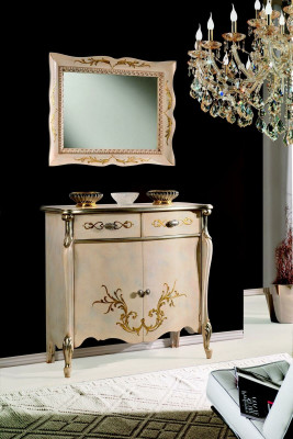 Luxuriöse Möbel Holz Stil Barock Weiß Schrank Kommode Schränke Designer