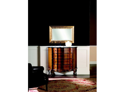 Kommode Holz Möbel Barock mit Spiegel 2tlg Garnitur Luxus Italienische