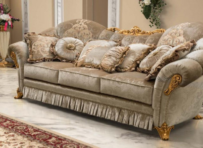 Sofa Design Dreisitzer Couch Polster 3er Sofas Zimmer Möbel Beige Couchen Stoff