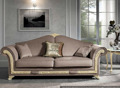 Sofa 3 Sitzer Luxus Möbel Wohnzimmer Dreisitzer Klassischer Design Italienisch