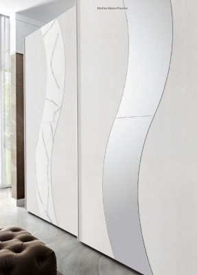 Kleiderschrank mit Schwebetüren Schlafzimmer Schrank Schränke Holz Design Modern