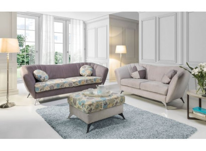 Design Poster Couch Sofagarnitur Sitz 3+2 Sitzer Set Stoff Garnitur Vittoria