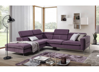 Ein funktionelles, stilvolles Ecksofa im modernen Stil für Ihr Zuhause in lila Luxus-Polsterung