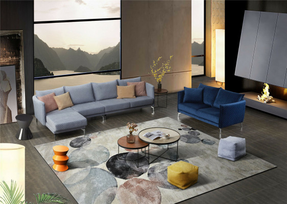 Design Polster Luxus Sitz Sofa Couch Textil Sofa 3 Sitzer Stoff Dreisitzer Samt