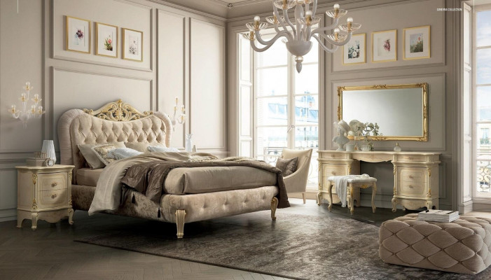 Bett Möbel Doppelbett Chesterfield Schlafzimmer Möbel Design Betten Italien Neu