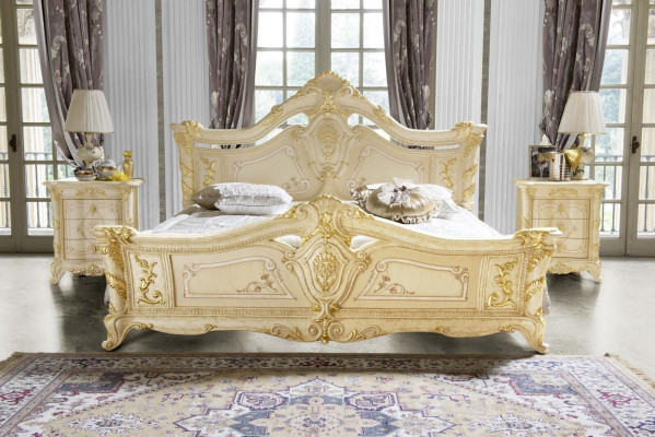 Doppelbett Betten Schlafzimmer Möbel Massivholz MobilPiu Luxury Bett