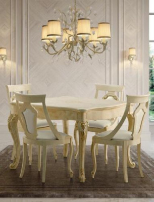 Tische Esstisch Ausziehbar Klassischer Design Tisch Italienische Möbel Holz Ess