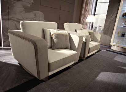 Sessel Luxus Design Italienische Möbel Stühle Design Textil Wohnzimmer Sofa Neu