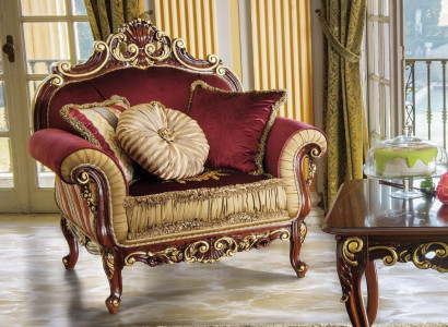 Sessel Design Couch Sofa Relax Stoff Lounge Club Sitzer Luxus Turkis Barock Neu