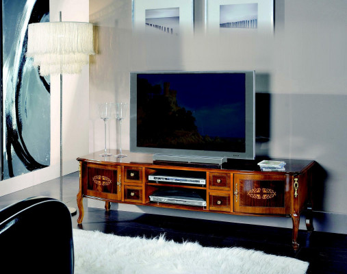 Design Sideboard tv Lowboard rtv Schrank Tisch Wohnzimmer Holz Möbel Barock Stil Neu