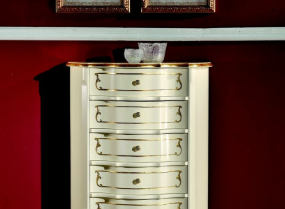 Italienische Möbel Luxus Stil Barock Weiß Schrank Kommode Designer Möbel