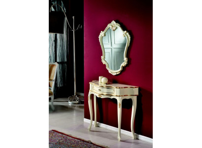 Möbel Stil Barock Luxus Konsolentisch Spiegel Holz Italienische Tische