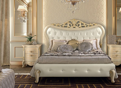 Chesterfield Bett Polster Design Luxus Doppel Hotel Betten Italienische Holz Neu