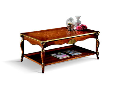 Design Holz Italienische Möbel Barock Stil Braun Couchtisch Wohnzimmer Tisch Neu