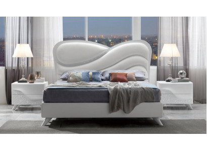 Doppelbett Bett Bettrahmen Bettgestelle Weiß Doppel Modern Luxus Italy Stil Neu