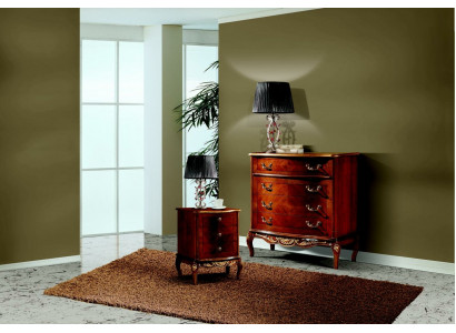 Italienische Barock Möbel Nachttisch Schlafzimmer Kleine Kommode Holz Braun Neu