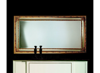 Klassischer Wandspiegel Holzrahmen Spiegel Möbel 94x184 Glas Rahmen Wand Möbel