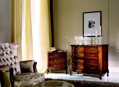 Design Möbel Stil Barock Kleine Kommode Braun Luxus Holz Italienische