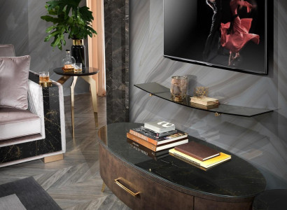 Modern Wohn Wand Wohnzimmer Wandregal Sideboard RTV Regal Wände Schrank 2tlg.