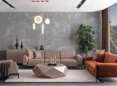 Italienische Stil Möbel Einrichtung Sofagarnitur 431 Sitz Anrichte Tisch 6tlg